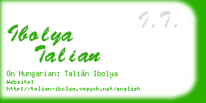 ibolya talian business card
